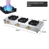 Cuisinière de restaurant chinois à haute efficacité, 4/6/8 brûleurs, brûleur en acier inoxydable, plaques de cuisson au gaz