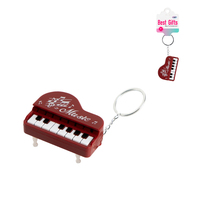Mini porte-clés piano de bureau, forme d'instrument simulée, décoration créative, pendentif pour sac à dos, 1 pièce, porte-clés amusant