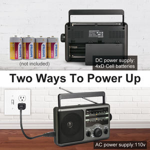 <span class=keywords><strong>Radio</strong></span> <span class=keywords><strong>transistor</strong></span> portable MEDING AC 110v avec grand bouton de réglage, style <span class=keywords><strong>ancien</strong></span>, avec réglage manuel - Product Image 2