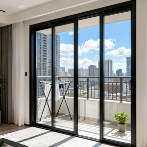 Puerta Corredera de Aluminio de Alta Resistencia para Penthouse, Puerta de Vidrio con Rotura Térmica a Prueba de Huracanes para <span class=keywords><strong>Terraza</strong></span> en Azotea - Product Image 3