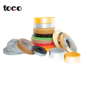 Toco China Custom ized Board Selbst klebende Kunststoff-Zierleiste Pvc Edge Embossed Banding Profile Tape Holz streifen für Sperrholz