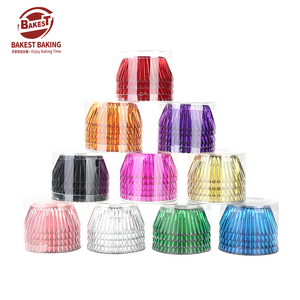 Bakest Standard Gold Cupcake Liners, sin olor, Grado Alimenticio y tazas para hornear a prueba de grasa, <span class=keywords><strong>papel</strong></span> de aluminio - Product Image 5