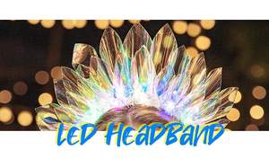 تاج مضيء ، عصابة رأس ليد لعيد الميلاد ، توهج للحفلات للنساء ، إكسسوارات شعر ليد وامض ، زينة حفلات وعيد الميلاد - Product Image 4