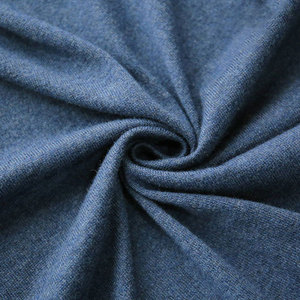 Hangat polos dicelup 240gsm 50 wol 50 katun Jersey kain rajut campuran katun kain wol untuk pakaian - Product Image 4