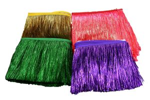 ティンセルフリンジ8インチ20CM明るい色光沢のあるメタリックステージレース生地ドレス用 - Product Image 2