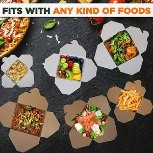 נייר להוציא מזון מכולות, רגיל לבן חצי Quart סיני אסיה ללכת תיבות - Product Image 6