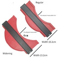 Duplicateur de jauge de contour de 10 pouces règle de mesure de façonnage de profil multifonctionnelle mesure précise pour les forets à bois de carrelage