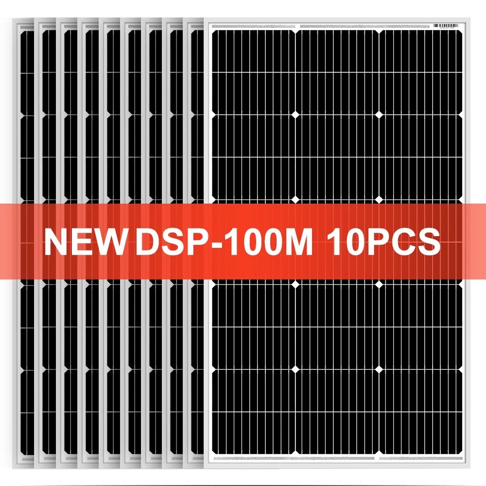 Dokio <strong>100w</strong> <strong>12V</strong> Monocrystalline Tempered Glass <strong>Solar</strong> <strong>Panel</strong> for Home Waterproof 18V <strong>Solar</strong> <strong>Panel</strong> China