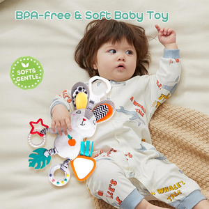 Jouet interactif pour poussette et siège auto, directement de l'usine, avec sons de clochettes, jouets suspendus pour bébé de 0 à 12 mois, pour aires d'activités et berceaux - Product Image 2