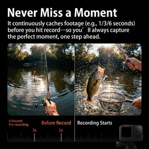 Micro-caméra portable 4K 1080p pour TikTok, <span class=keywords><strong>kit</strong></span> de montage POV pour créateurs de vidéos, anti-tremblement, étanche 5M, 128 Go - Product Image 5