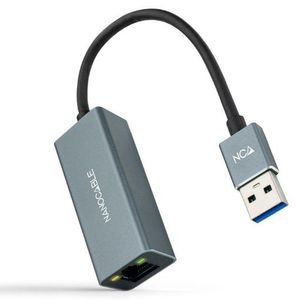 Convertidor USB 3.0 a Ethernet Gigabit, 15 cm, color gris, para conexión de red rápida en dispositivos sin puerto Ethernet. - Product Image 1