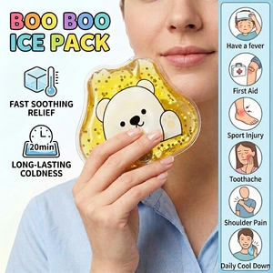 Impacco di Ghiaccio in Gel PVC Riutilizzabile a Forma di Animale Carino, per Bambini, Sollievo da Febbre e Dolore, Primo Soccorso - Product Image 3