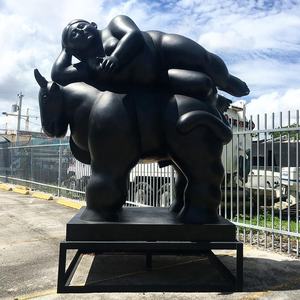 Scultura in Rame Stile Fernando <span class=keywords><strong>Botero</strong></span>, Statua in Bronzo a Grandezza Naturale di Donna Nuda Seduta, Raffinata e Formosa - Product Image 4