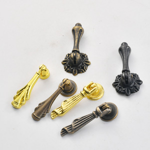 European Style Zinc Alloy Cabinet Door Handle Lever Single Hole Antique Bronze Durable Furniture Handle - Product Image 2