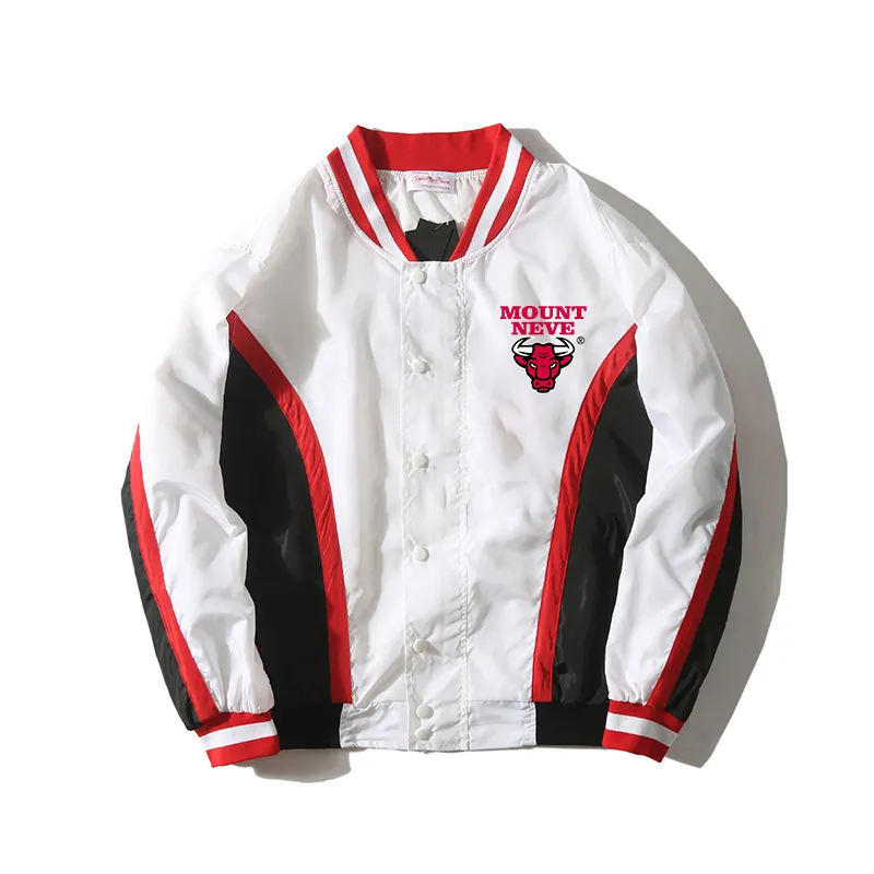 custom men's logo embroidered hoodies baseball jackets fashion design slim fit college varsity jacket