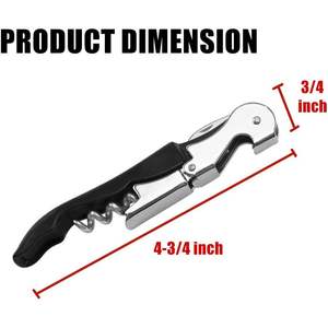 2025 Custom 60 PCS Todo en uno Abridores de vino y cerveza con cortador de papel de aluminio Logotipo personalizado Camarero Sacacorchos para servir - Product Image 2