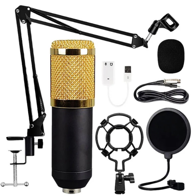 Voxfull Wholesale Arm Stand BM800 Recording Condenser Microphone Kit Condenser Mic Noise Cancelling