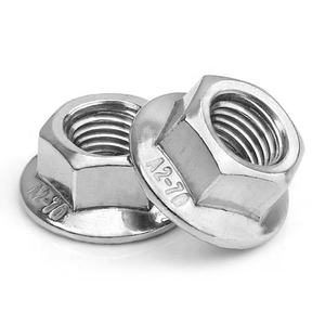 Écrous à bride hexagonale métriques 12 mm en acier inoxydable 304 classe 8, filetage standard zingué - Product Image 3