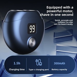 Afeitadora de doble cuchilla IPX6 personalizable de fábrica con motor de lámina alta y bajo nivel de ruido para uso doméstico y de viaje, afeitadora facial - Product Image 2
