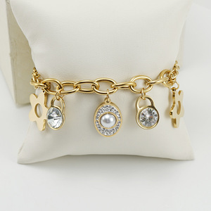 ZOGXIN Charm Bracelet Gold Zinc Alloy Star Flower Pendant Women's Jewelry Gift - Product Image 2