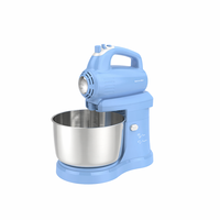 Batteur à gâteau électrique oscillant avec 5 vitesses, 300W, bol de mélange de 3L, crochet pétrisseur et batteur plat pour boulangerie et usage domestique