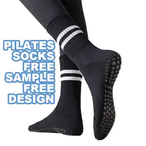 Design gratuito campione gratuito Custom pilates grip calze basse MOQ pilates calze yoga di alta qualità
