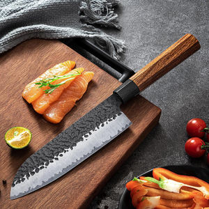 Cuchillo Santoku de 7 pulgadas, forjado a mano, 9CR18MOV, acero con alto contenido de carbono, cuchillo de cocina japonés profesional ultraafilado para sushi - Product Image 6