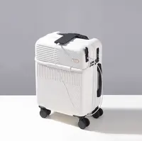 Легкий чемодан на двойных колесах, жесткий корпус, с замком TSA, чемодан для молодежи, чемодан на колесах 20 дюймов