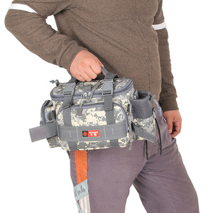 Bolsa de Pesca Táctica Impermeable con Diseño de Camuflaje, Bolsa de Hombro Cruzada Unisex con Bolsillo Interior con Cremallera, Capacidad Inferior a 21 Litros - Product Image 3