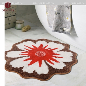 Tapis en polaire corail floqué, antidérapant et ignifuge, en fibre 100 % polyester, de forme spéciale, personnalisé par l'usine Orvetex - Product Image 6