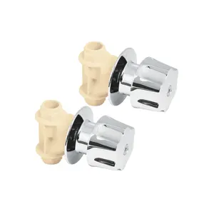 Caja con 5 unidades, juego de 2 llaves de CPVC 1-2 con manija, FOSET - Product Image 1