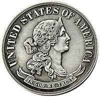 Monedas Decorativas de Reproducción Plateadas de 50 Centavos de Morgan de 1869 de EE. UU.