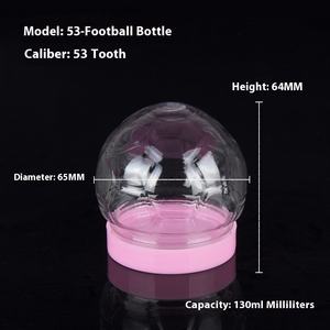 130ml Bouteille en <span class=keywords><strong>plastique</strong></span> PET transparente 53 dents pour bonbons cristal boue poudre bouffée beauté chocolat nourriture pour animaux de compagnie sucre Snack - Product Image 2