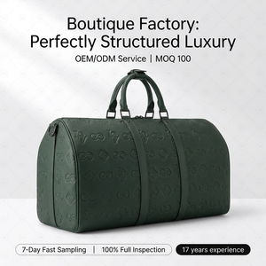 Bolsa de Viaje de Fin de Semana de Cuero PU con Logotipo Personalizado YIKU, Bolsa de Viaje de Gran Capacidad con Funda para Trolley OEM ODM - Product Image 1
