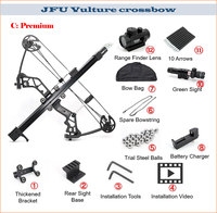 JFU Vulture Crossbow Nouveau modèle de fusil de précision à billes d'acier réglable haute précision 50 coups avec lunette et loupe pour le tir en extérieur (Adultes)