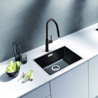 Keran Dapur Komersial OEM Custom Pabrik Langsung Grosir, Keran Hotel Satu Lubang Stainless Steel Bebas Timbal, Pemasangan di Dek