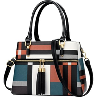 Sac à main structuré en cuir PU pour femme avec poignée supérieure et fermeture sécurisée pour un usage quotidien décontracté