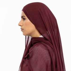 2-teiliges Set Premium Modal Passender Hijab für Muslimische Damen Sofort Tragbar Gleichfarbige Unterkappe Schal Traditionelle Schals & Tücher - Product Image 2