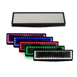 Rétroviseur sans fond 3D à LED, trou noir sans fin, couleur unique, clip universel en plastique pour voitures - Product Image 3