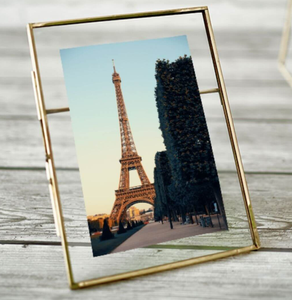 Marco DE FOTOS dorado plegable de latón de estilo Retro nórdico, decoración de escritorio DIY de Metal hecha a mano para paisaje, espécimen de planta - Product Image 3