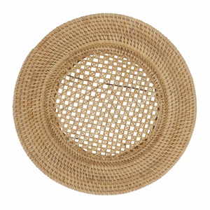 แผ่นหวายที่น่าดึงดูดใจพร้อมตัวกลมเหมาะสำหรับการตกแต่งภายในบ้านสไตล์ชนบทและโต๊ะรับประทานอาหารที่หรูหรา - Product Image 1