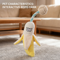 Jouet interactif en peluche couineur OEM ODM avec longues manches pour chiots, pour le nettoyage des dents, résistant aux morsures, jouet à mâcher