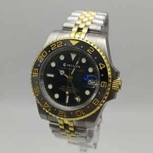 นาฬิกาดีไซน์เนอร์ OEM SEILOCE ขายส่ง กันน้ำ 50 เมตร NH34 GMT นาฬิกาดำน้ำระบบออโตเมติก - Product Image 6