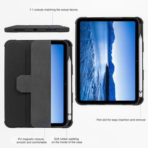 เคส ODM PC+TPU แบบพับสามตอน ทนทานต่อการตกกระแทก พร้อมช่องใส่ปากกาในตัว ฟังก์ชั่นปลุก/พักอัตโนมัติ สำหรับ iPad 11 นิ้ว - Product Image 4