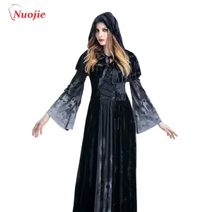 2020 Mode femme Costume D&#39;halloween Fantôme Mariée Ange Noir Robe De Sorcière Vampire Cosplay Uniforme Plus Taille/