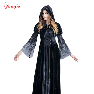 2020 Mode femme Costume D'halloween Fantôme Mariée Ange Noir Robe De Sorcière <span class=keywords><strong>Vampire</strong></span> Cosplay Uniforme Plus Taille/ - Product Image 1