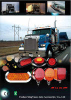 Feu de position latéral universel 12-24V pour camion et remorque, 10 LED, étanche, avec fonction stroboscopique, boîtier ABS chromé ambre