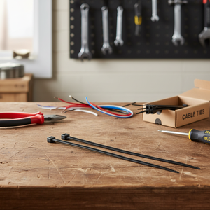 BOX 10 Sacchetto con 25 fascette stringicavo in plastica da 50 libbre, 500 x 4,5 mm, nero - Product Image 3