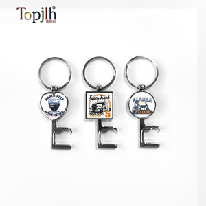 Topjlh nouveau gros Sublimation en alliage de Zinc décapsuleur porte-clés Logo imprimé personnalisé nouvel ami à la maison cadeau meilleurs porte-clés - Product Image 6