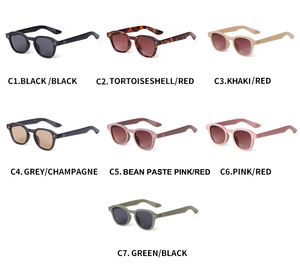 STORY STY2510D Classic UV400 <span class=keywords><strong>Gafas</strong></span> de sol redondas personalizadas Unisex Rivet Polygon Anteojos Moda Gradiente Lente Rosa <span class=keywords><strong>Gafas</strong></span> de sol - Product Image 6